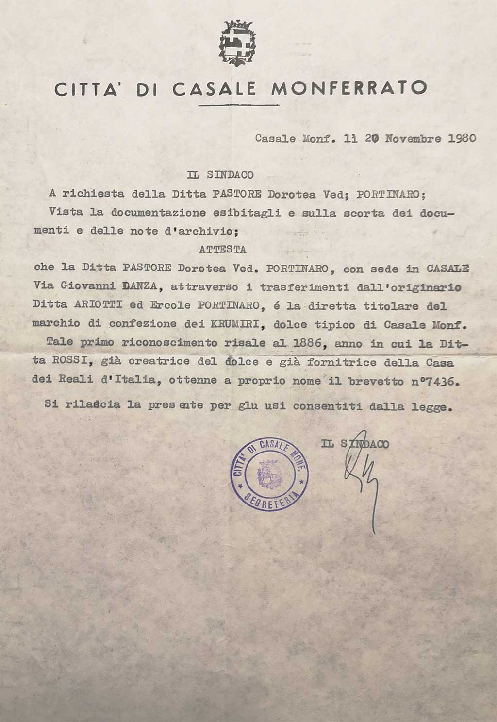 Il Sindaco
